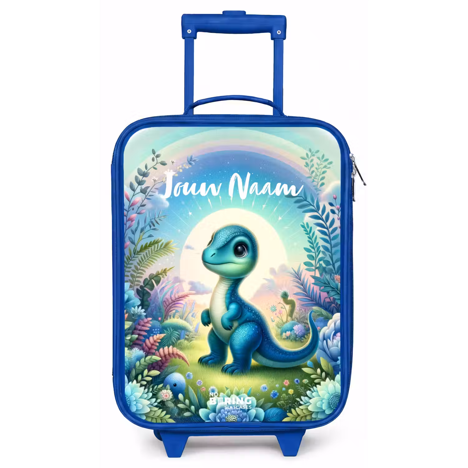 Django Dino Kinderkoffer - Blauw klein -zz3dotto