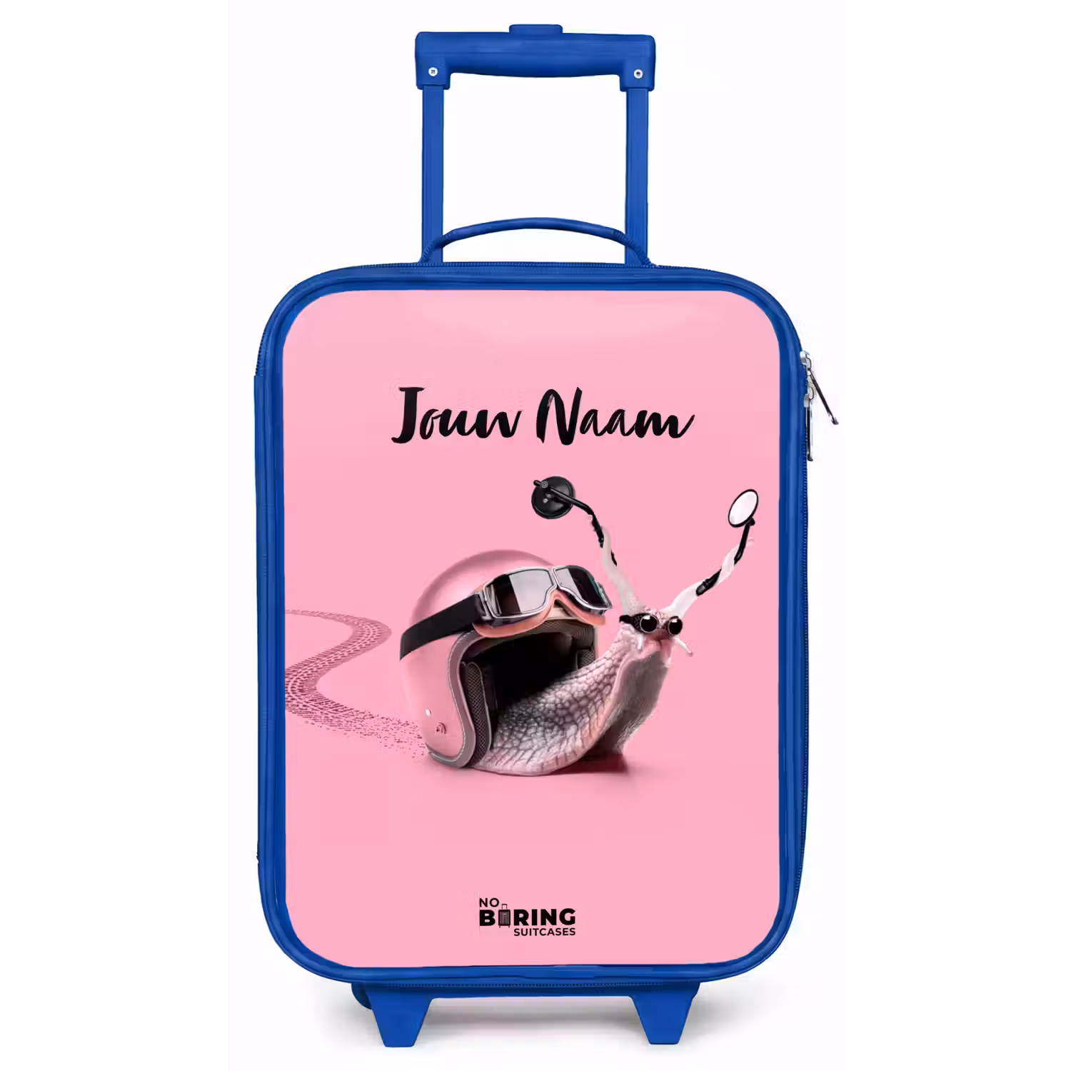 Escar-Go - Roze Kinderkoffer - Blauw klein -zz3dotto