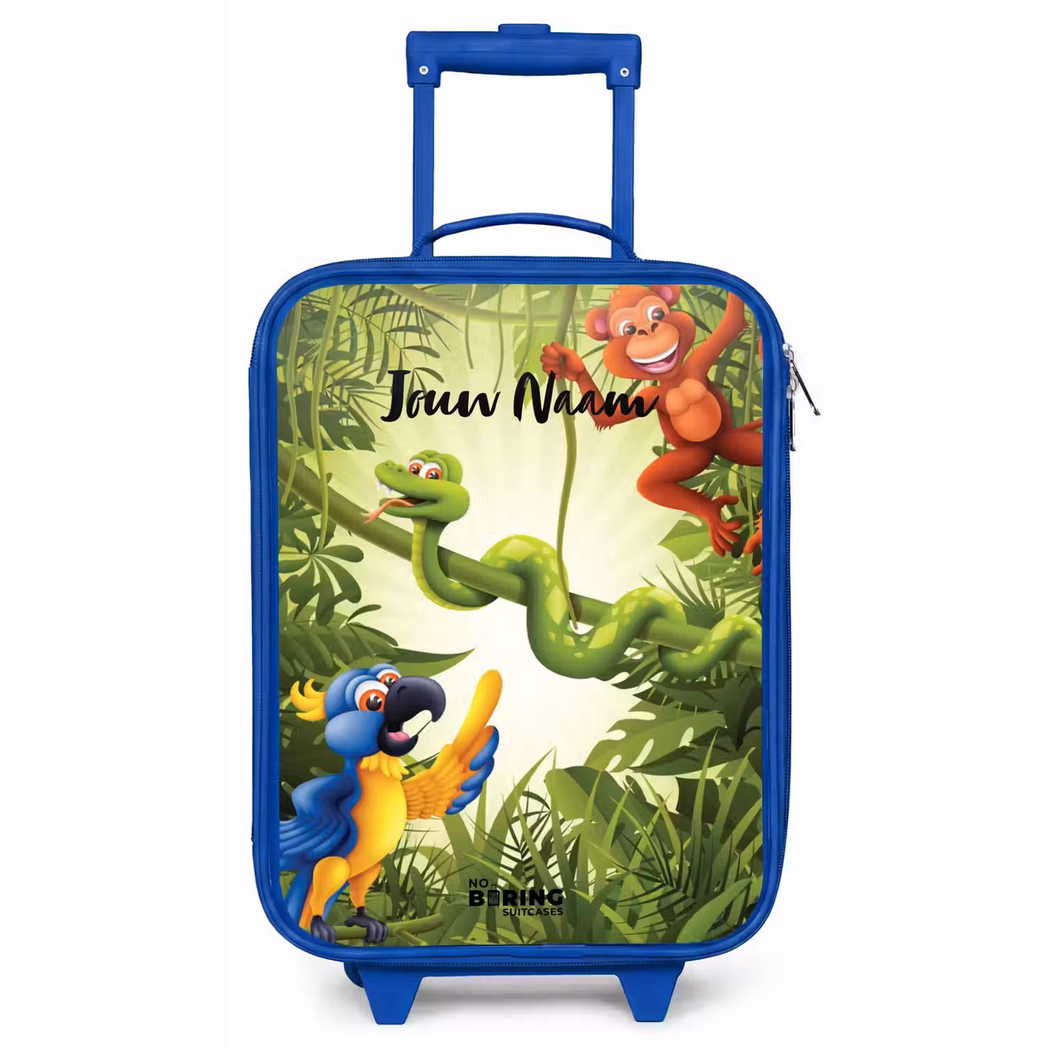 Jolige jungle Kinderkoffer - Blauw klein -zz3dotto