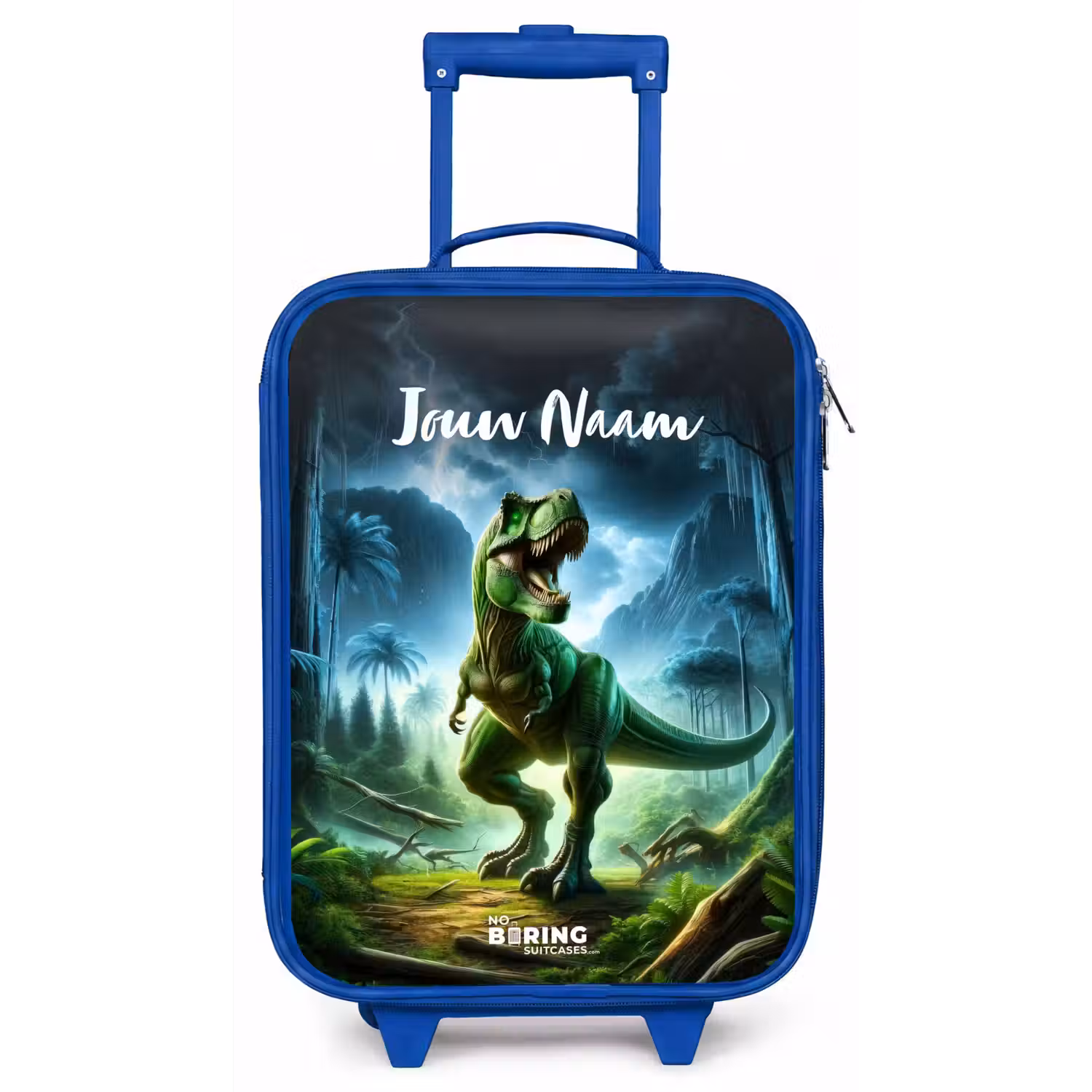 Junglosaurus Kinderkoffer - Blauw klein -zz3dotto