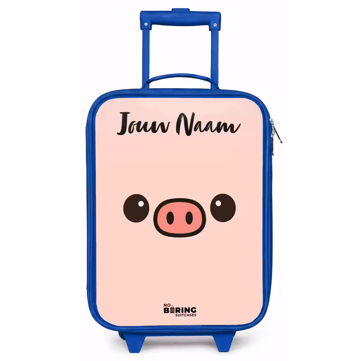 Kawai - Varken - Roze Kinderkoffer - Blauw klein -zz3dotto