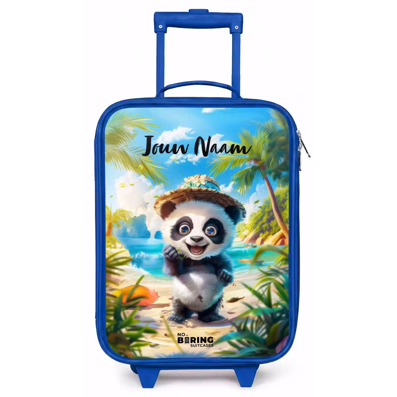 Pablo panda Kinderkoffer - Blauw klein -zz3dotto