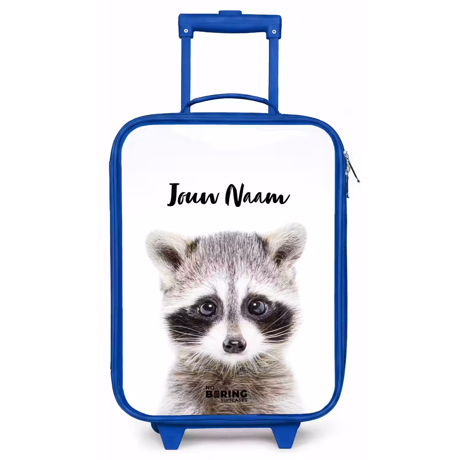 Rachid Racoon Kinderkoffer - Blauw klein -zz3dotto