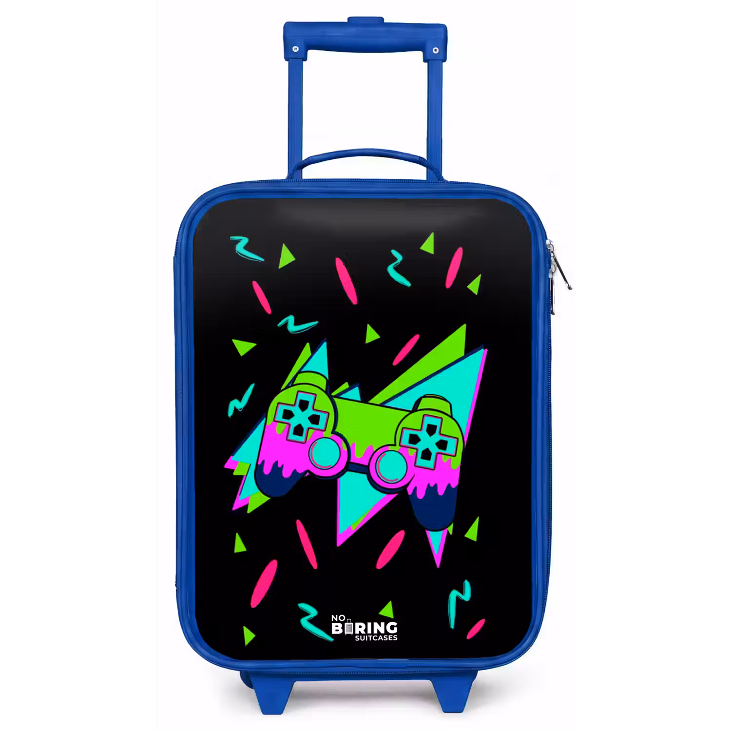 Neon controller op zwart Kinderkoffer - Blauw klein -zz3dotto