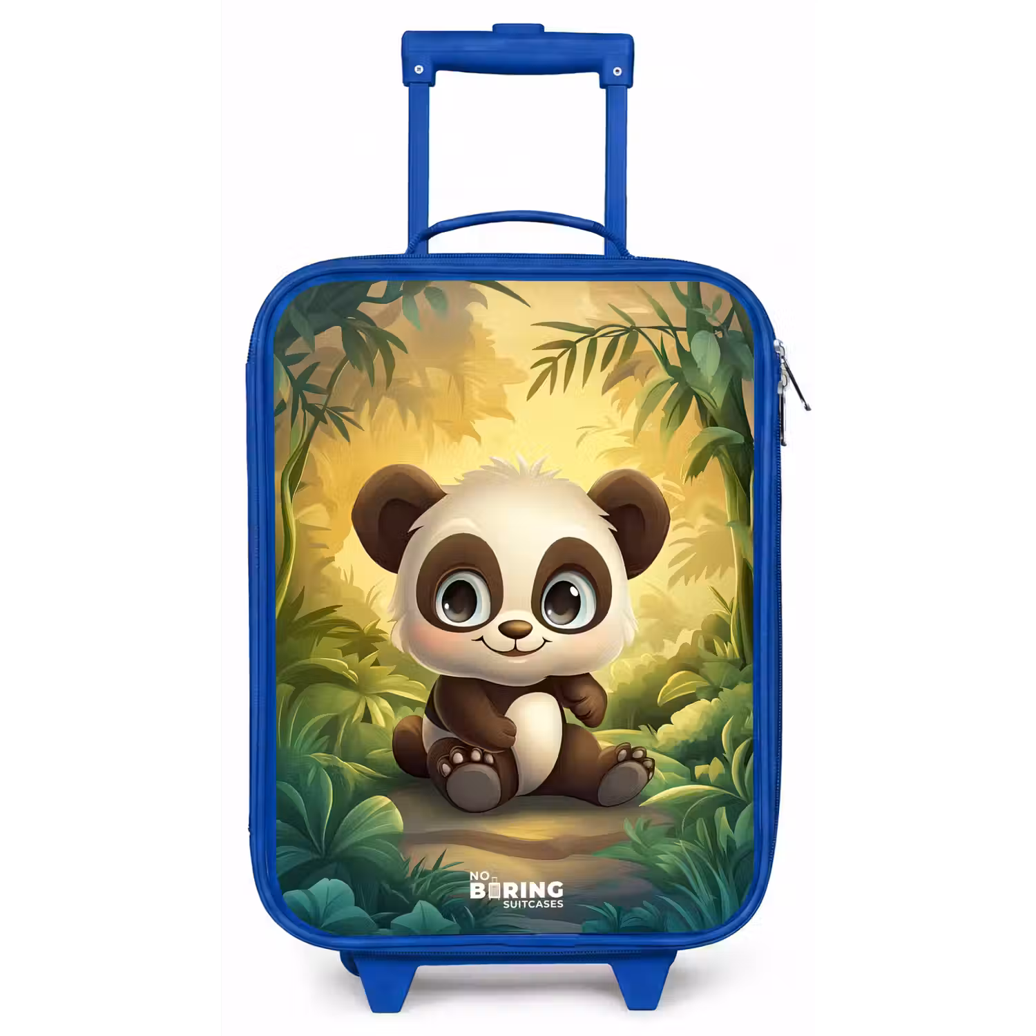 Panda - Bamboebos - Groen Kinderkoffer - Blauw klein -zz3dotto