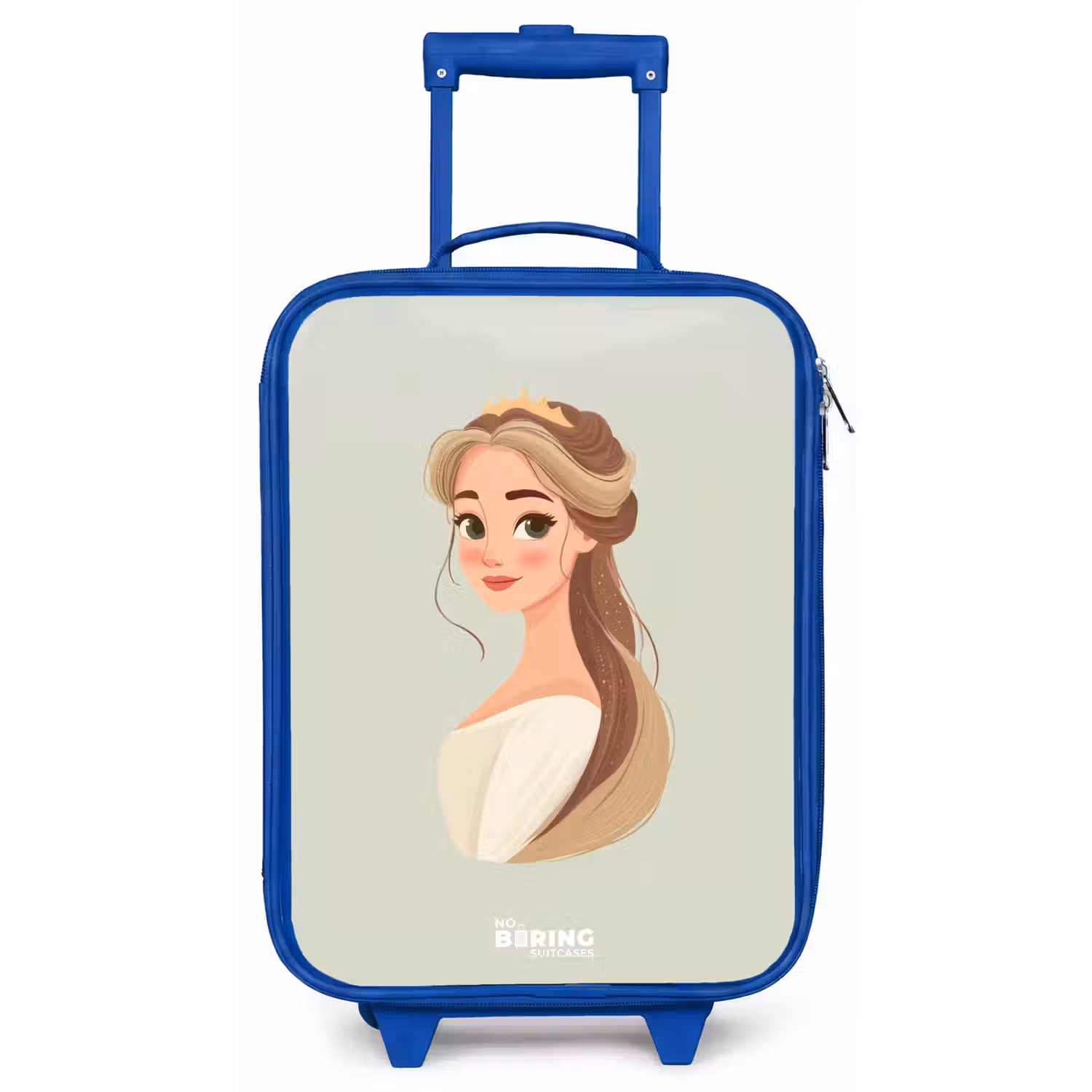 Prinses met een tiara - Groen Kinderkoffer - Blauw klein -zz3dotto