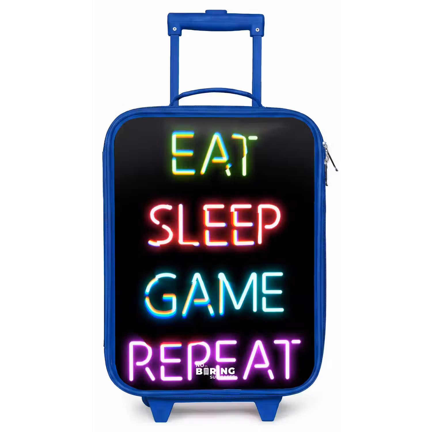 Qoute met neon lichten Kinderkoffer - Blauw klein -zz3dotto