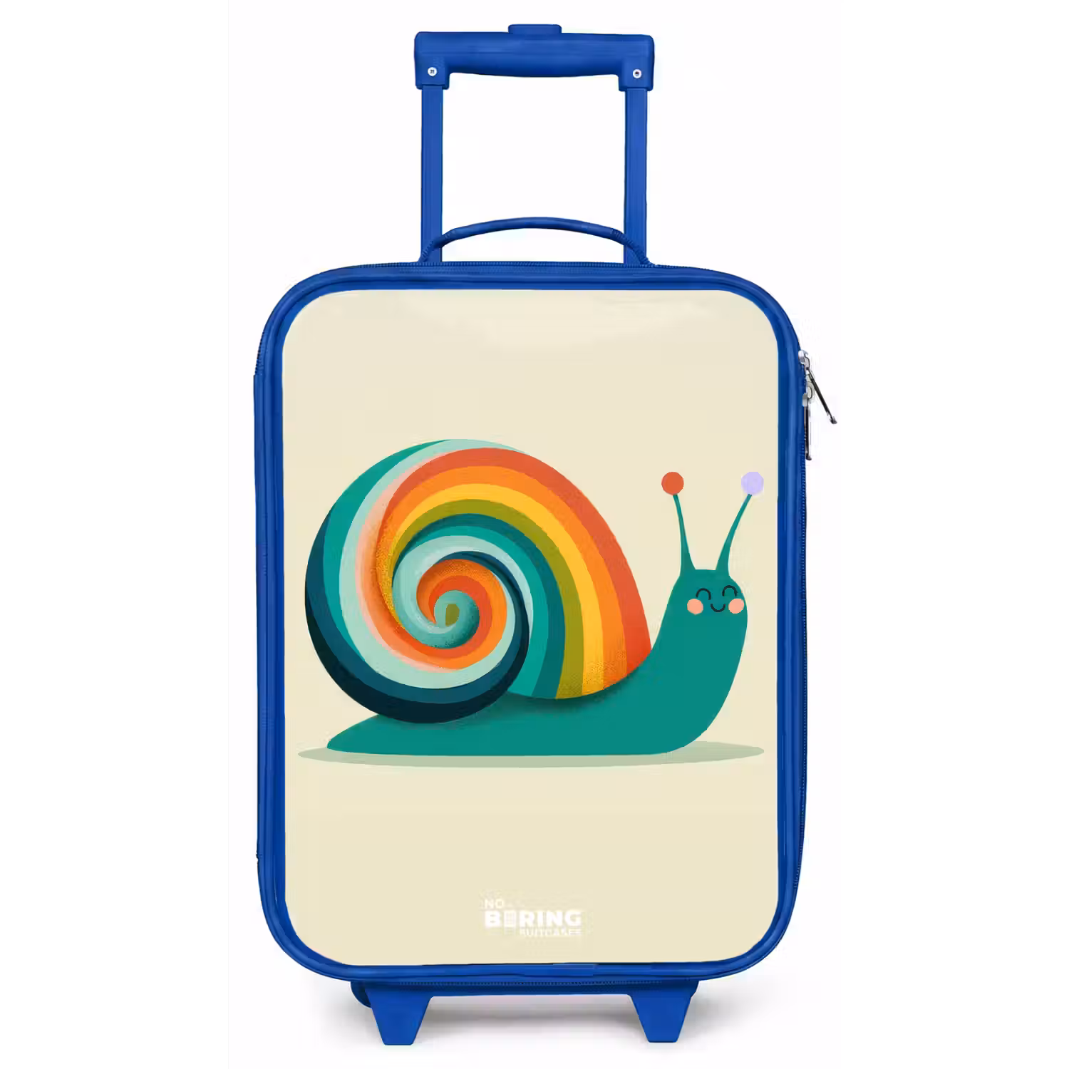 Slak - Regenboog - Kleurrijk Kinderkoffer - Blauw klein -zz3dotto
