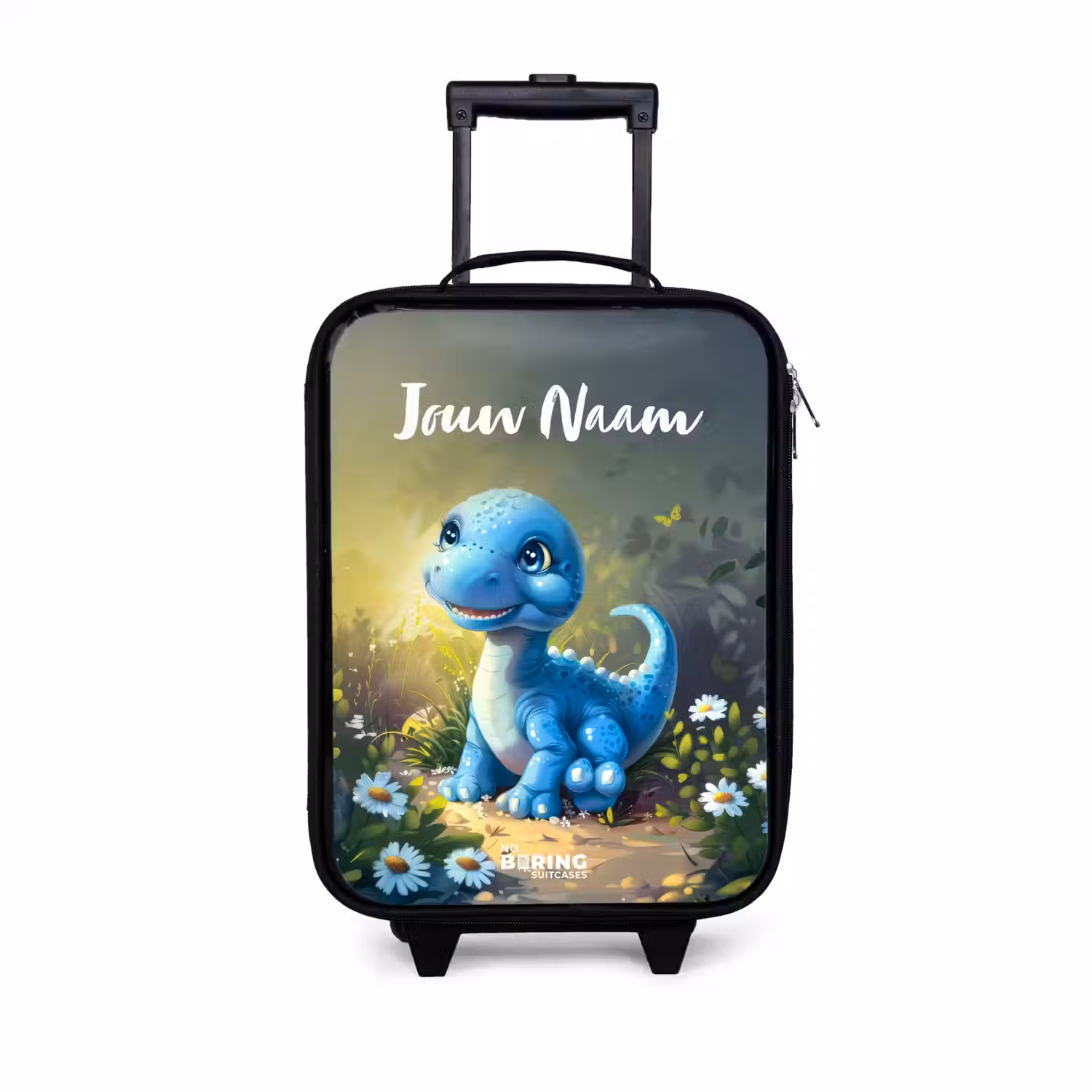 Branco Brontosaurus Kinderkoffer - Zwart klein -3d