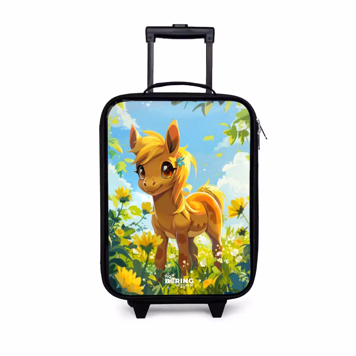 Sunny pony Kinderkoffer - Zwart klein -3d