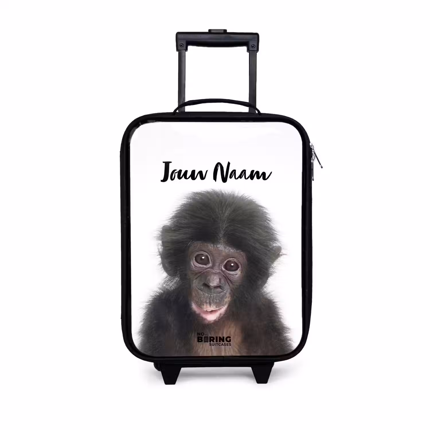 Charlie Chimp Kinderkoffer - Zwart klein -3d