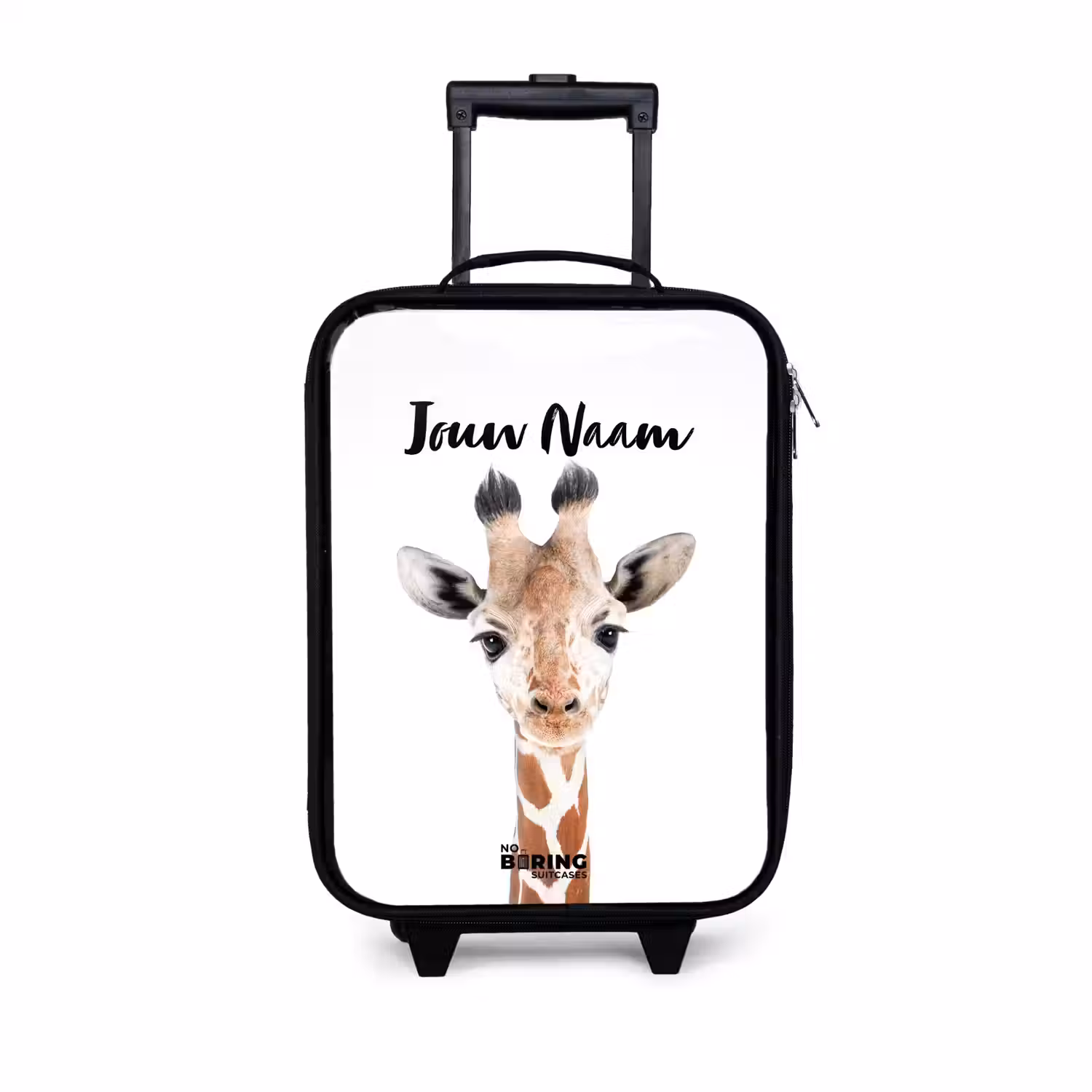 Gerrie Giraffe Kinderkoffer - Zwart klein -3d
