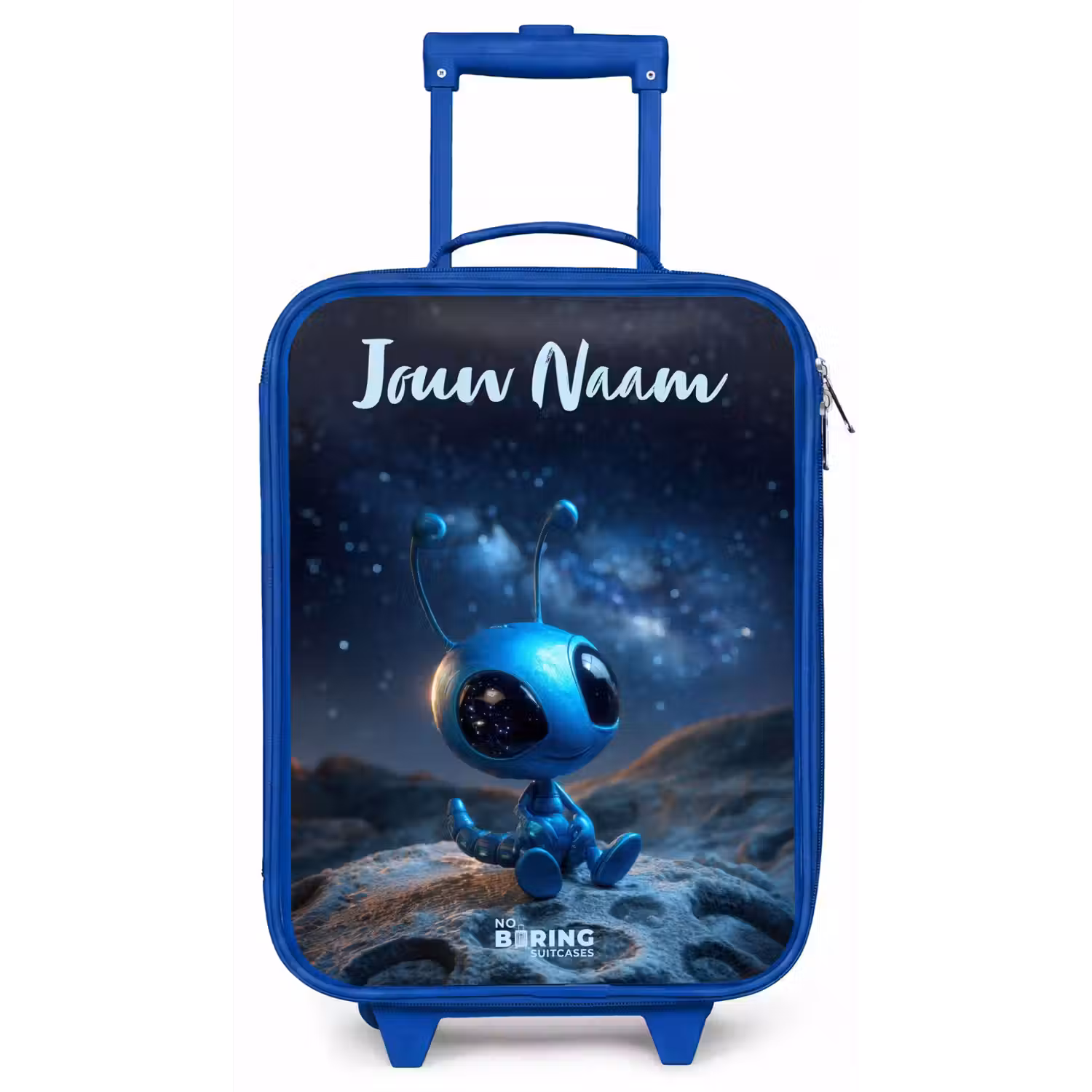 Blauw buitenaards wezentje onder sterrenhemel Kinderkoffer - Blauw klein -zz3dotto