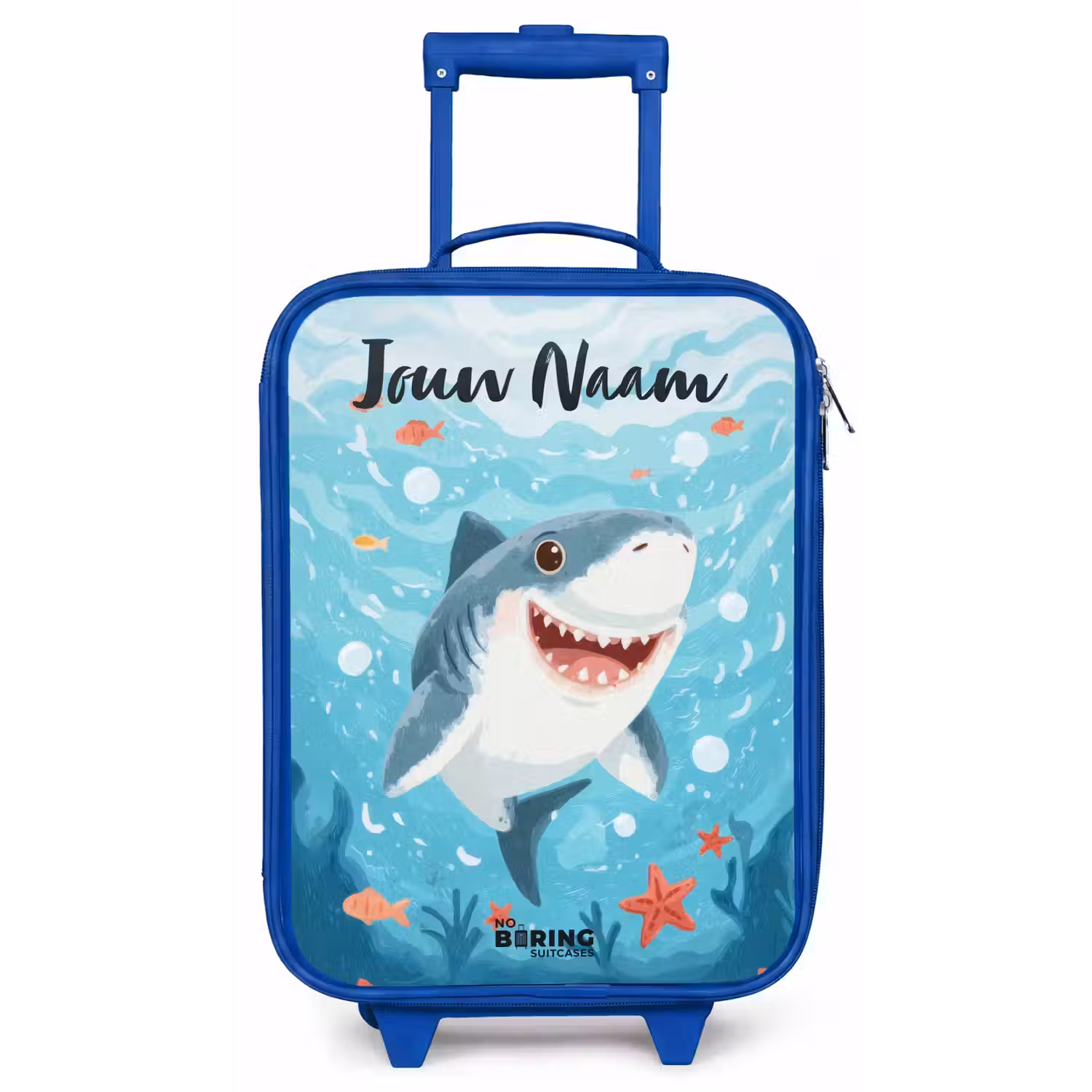 Haai - Water - Zee Kinderkoffer - Blauw klein -zz3dotto