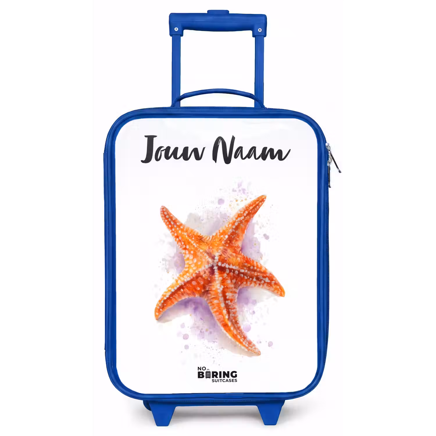 Oranje Zeester Illustratie Kinderkoffer - Blauw klein -zz3dotto