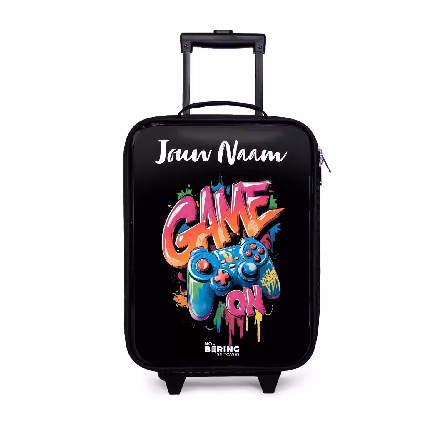 Controller - Game - Graffiti - Tekst Kinderkoffer - Zwart klein -3d