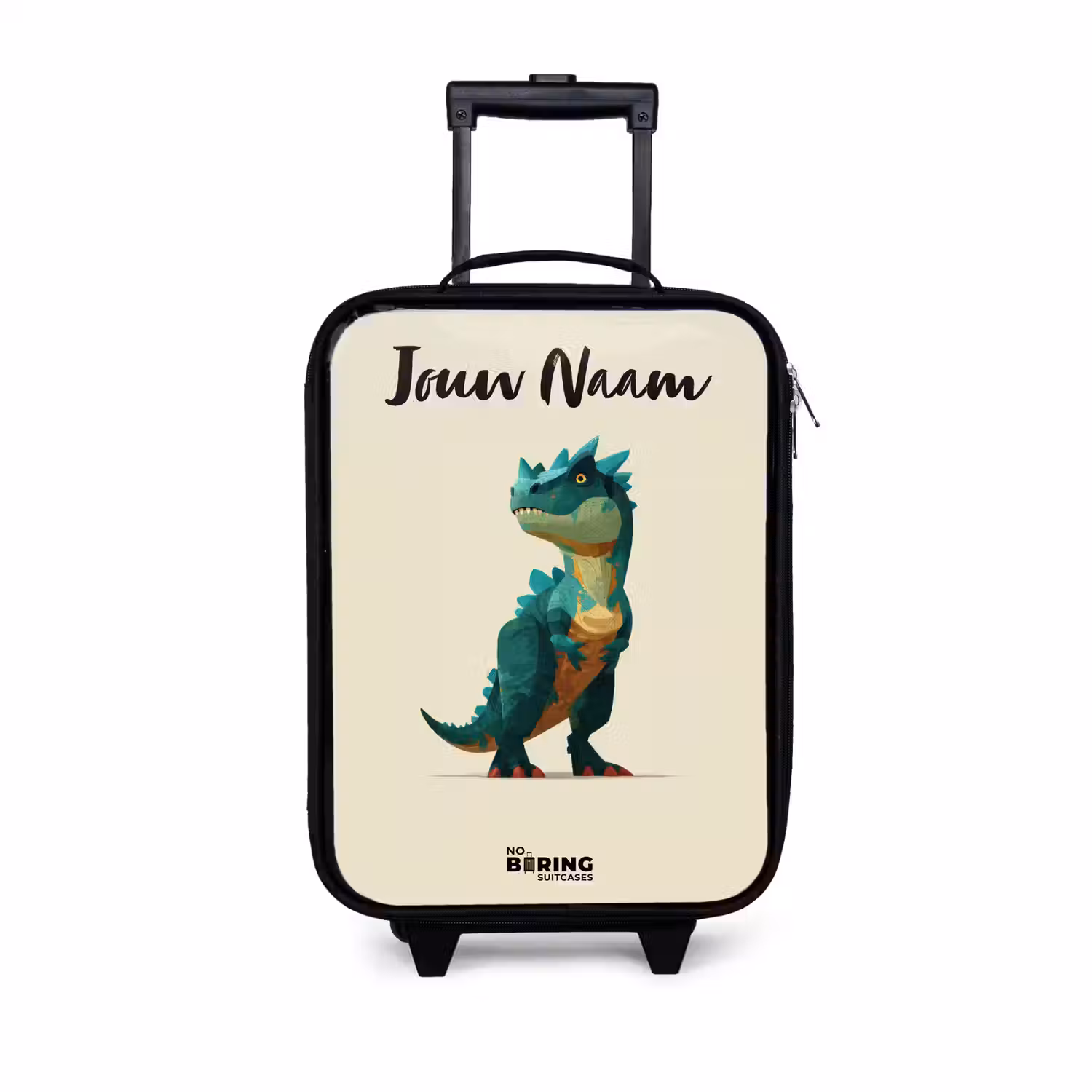 Dino - Dier - Groen Kinderkoffer - Zwart klein -3d