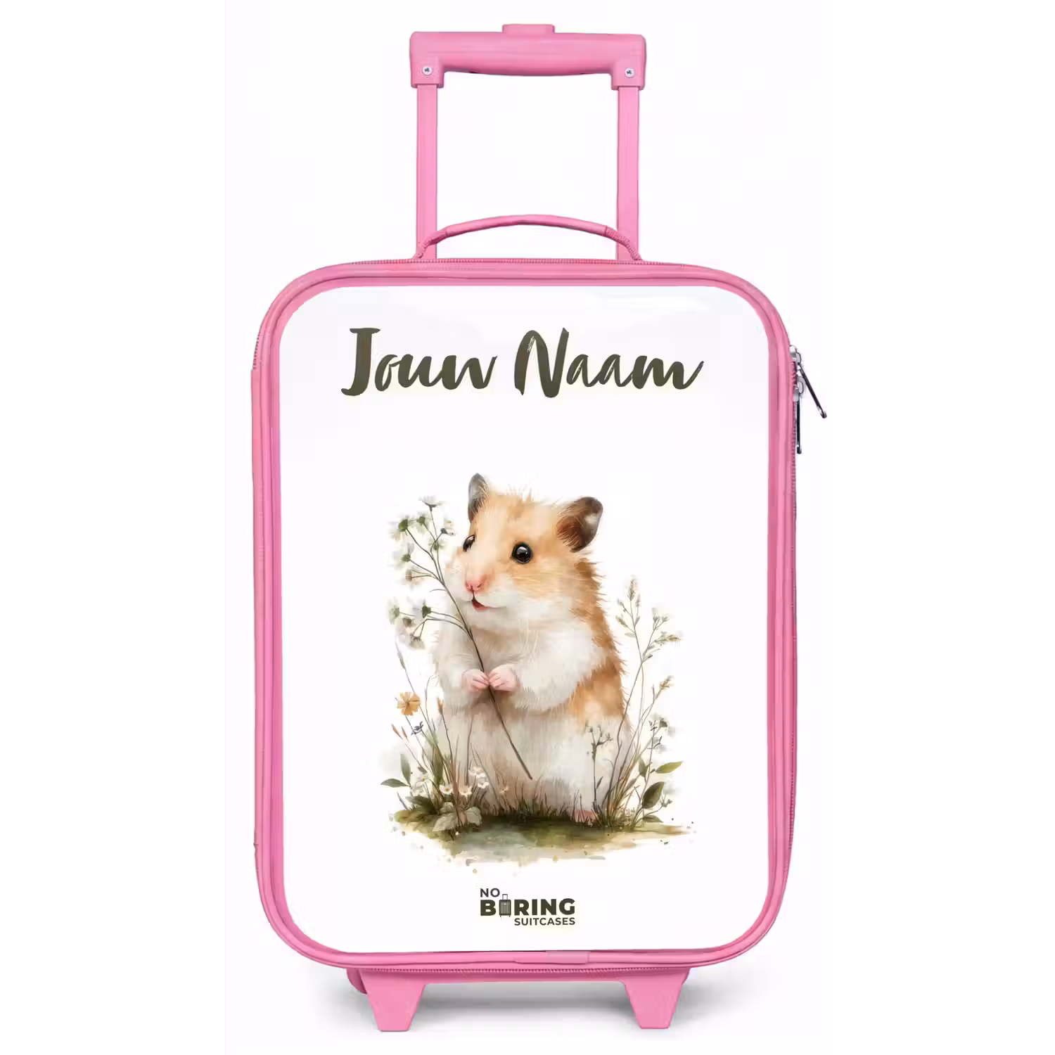 Dier - Natuur - Hamster Kinderkoffer - Roze klein -zz3dotto