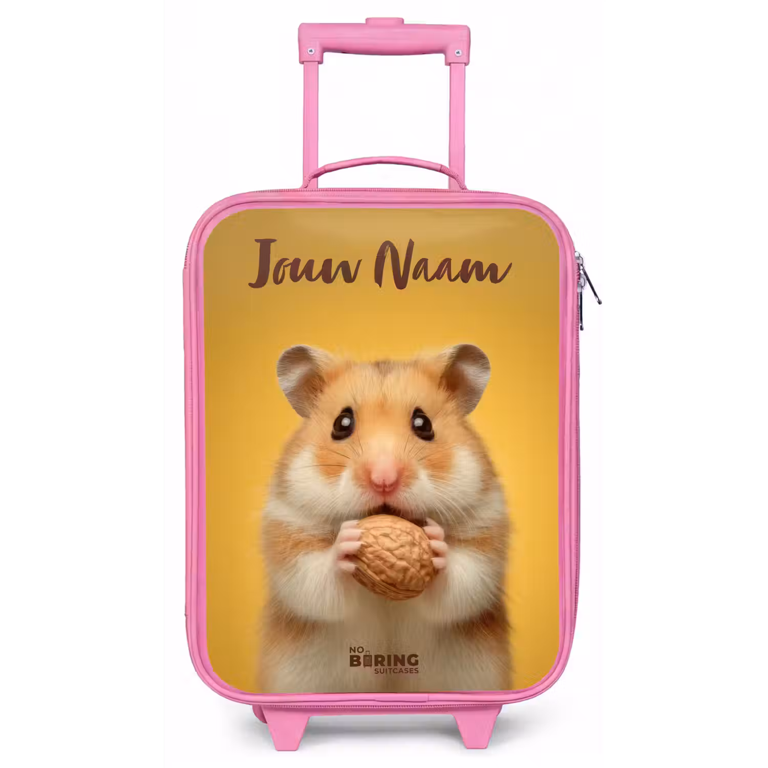 Hamster - Walnoot - Dier Kinderkoffer - Roze klein -zz3dotto