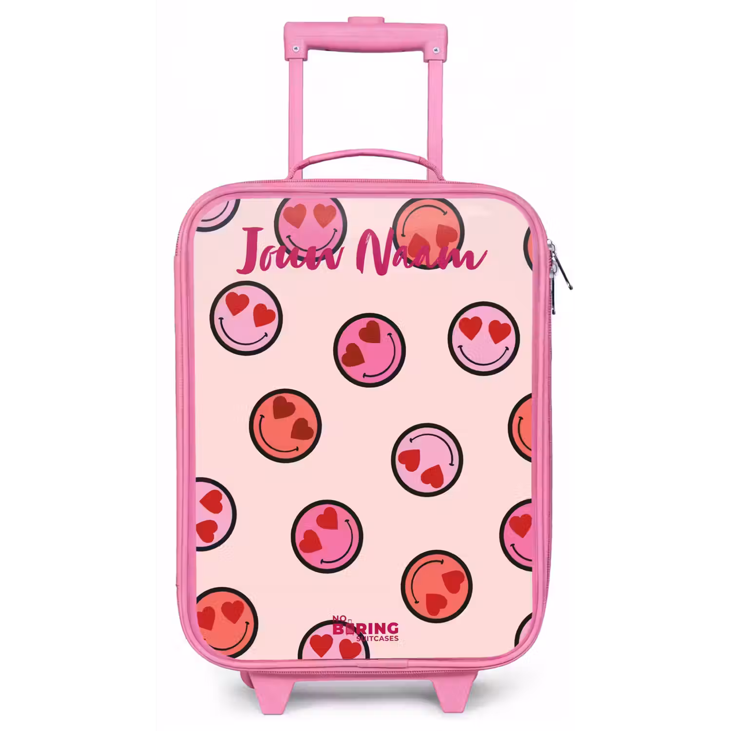 Hartje - Smiley - Patroon Kinderkoffer - Roze klein -zz3dotto