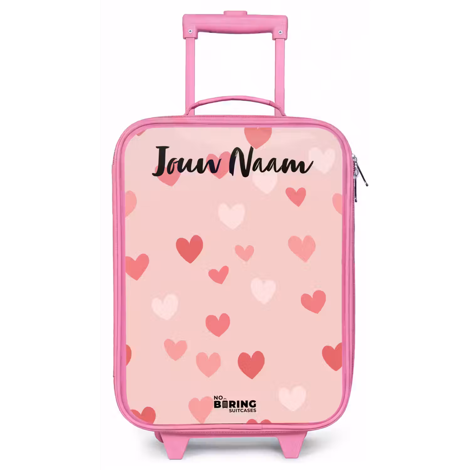 Hartjes - Patroon - Roze Kinderkoffer - Roze klein -zz3dotto
