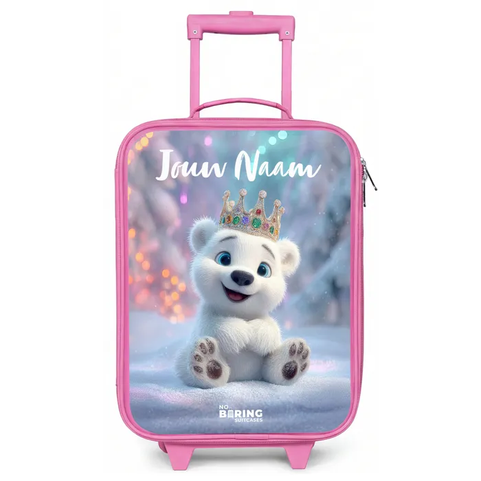 Ijsbeer - Kroon - Winter Kinderkoffer - Roze klein -zz3dotto