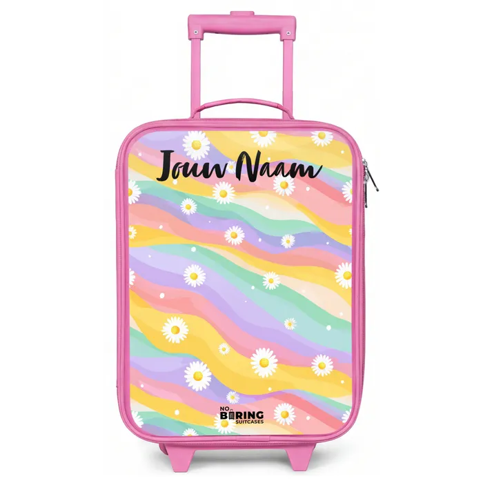Madeliefjes - Kleurrijk - Pastel Kinderkoffer - Roze klein -zz3dotto