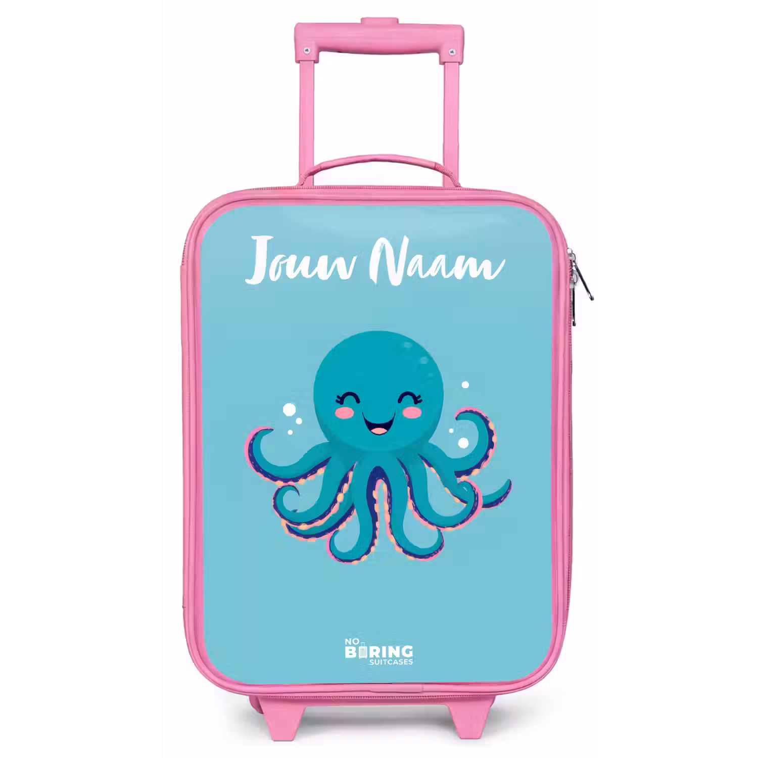 Octopus - Water - Blauw Kinderkoffer - Roze klein -zz3dotto