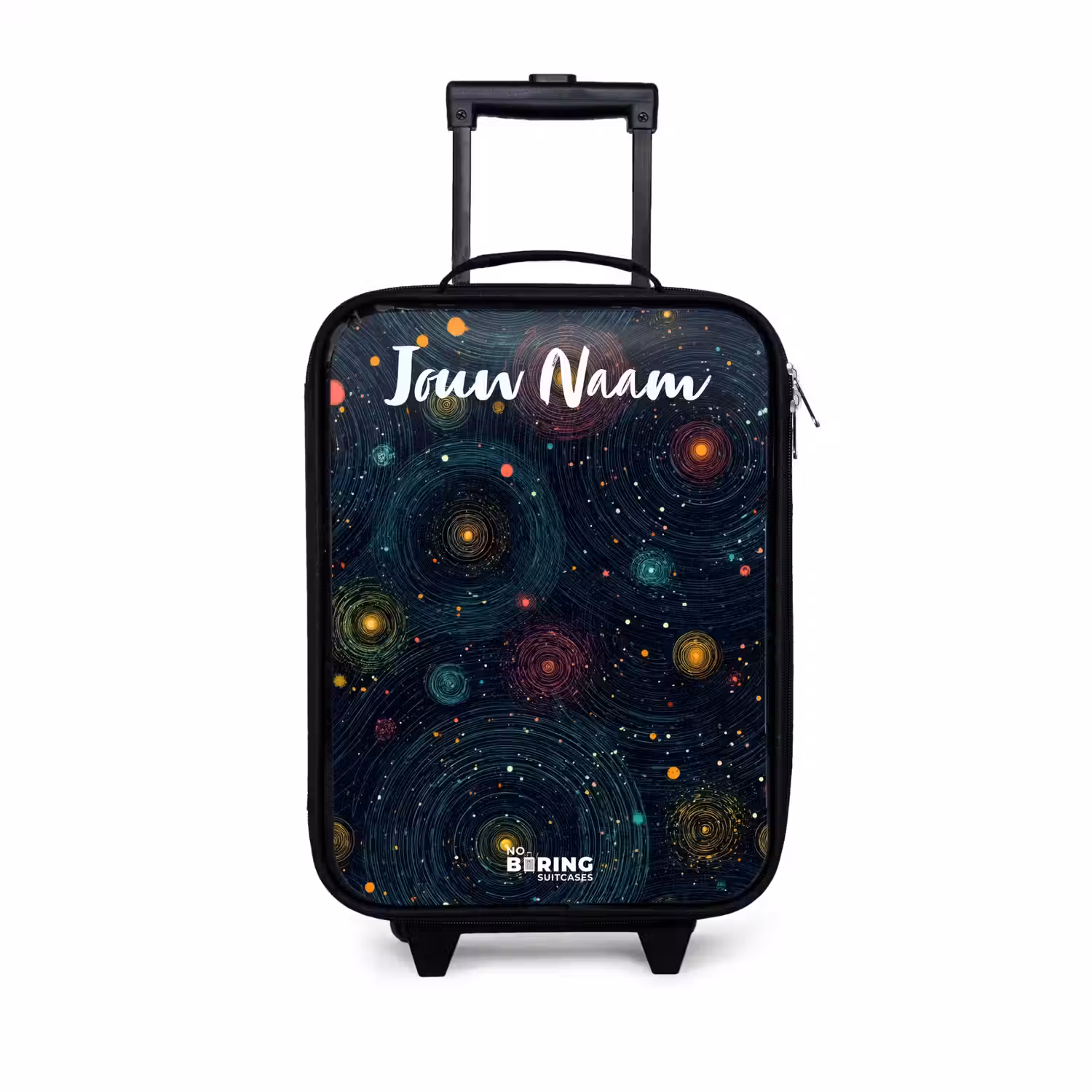 Sterren - Planeten - Kleurrijk Kinderkoffer - Zwart klein -3d