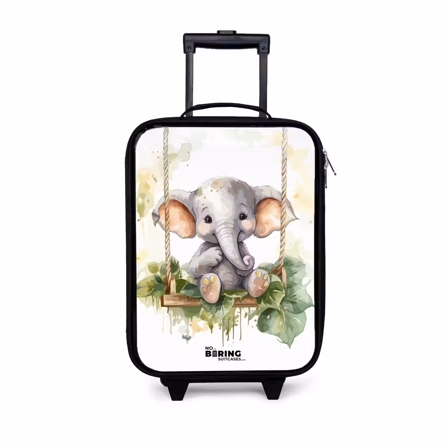 Onno olifant Kinderkoffer - Zwart klein -3d