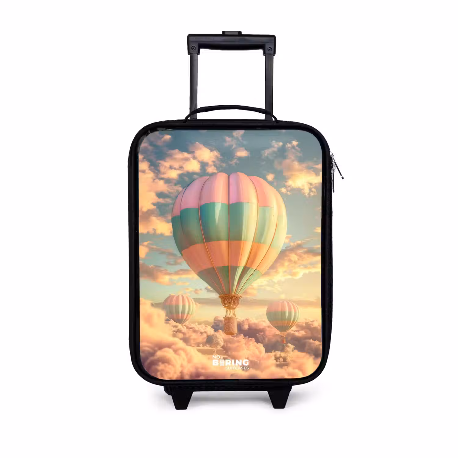 Pastel skyliner Kinderkoffer - Zwart klein -3d