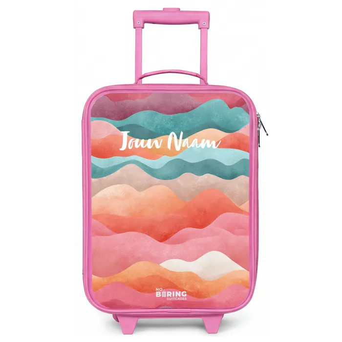 Abstracte golven Kinderkoffer - Roze klein -zz3dotto