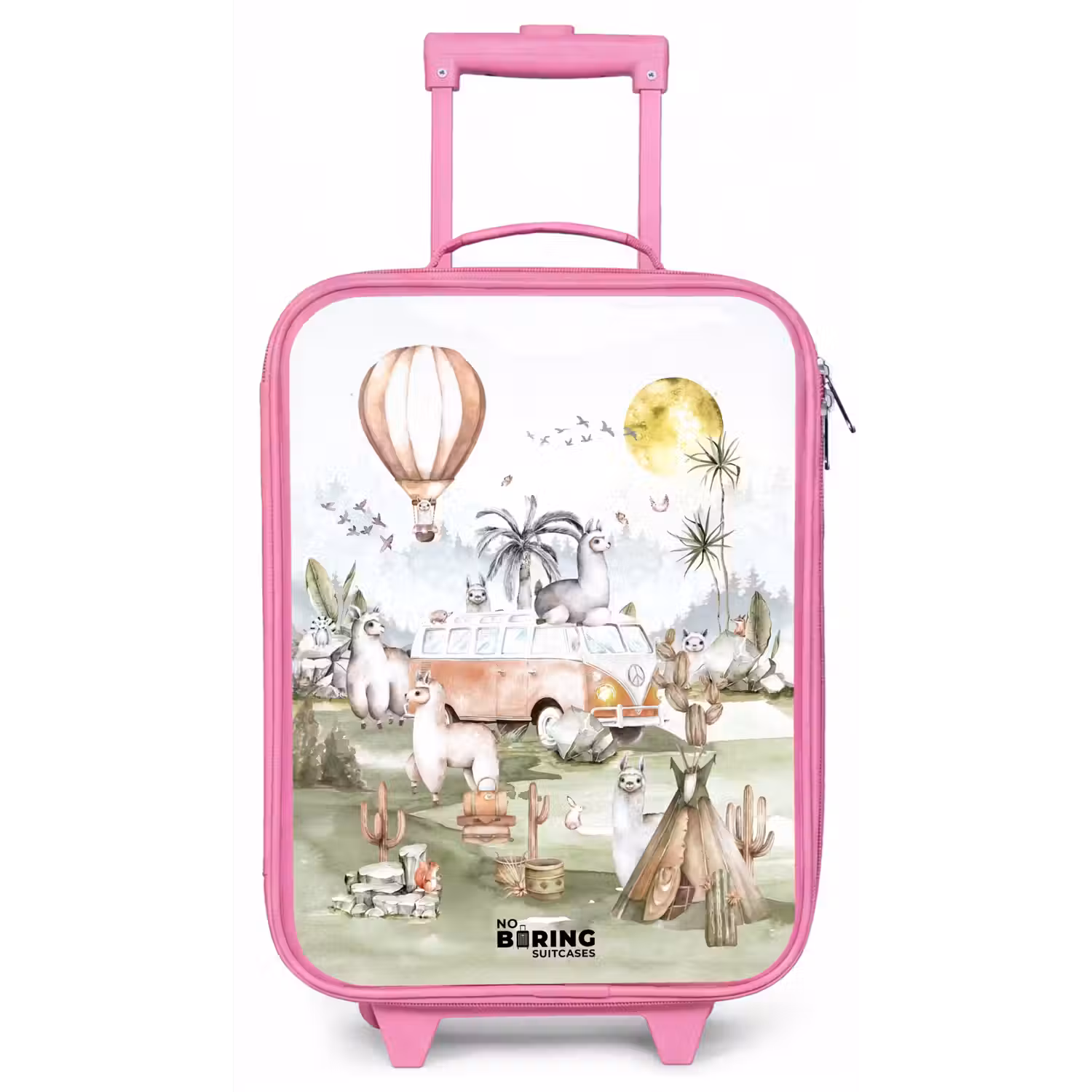 Alpaca avontuur Kinderkoffer - Roze klein -zz3dotto
