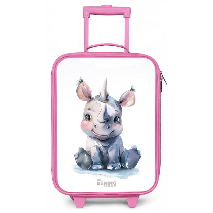 Baby neushoorn Kinderkoffer - Roze klein -zz3dotto