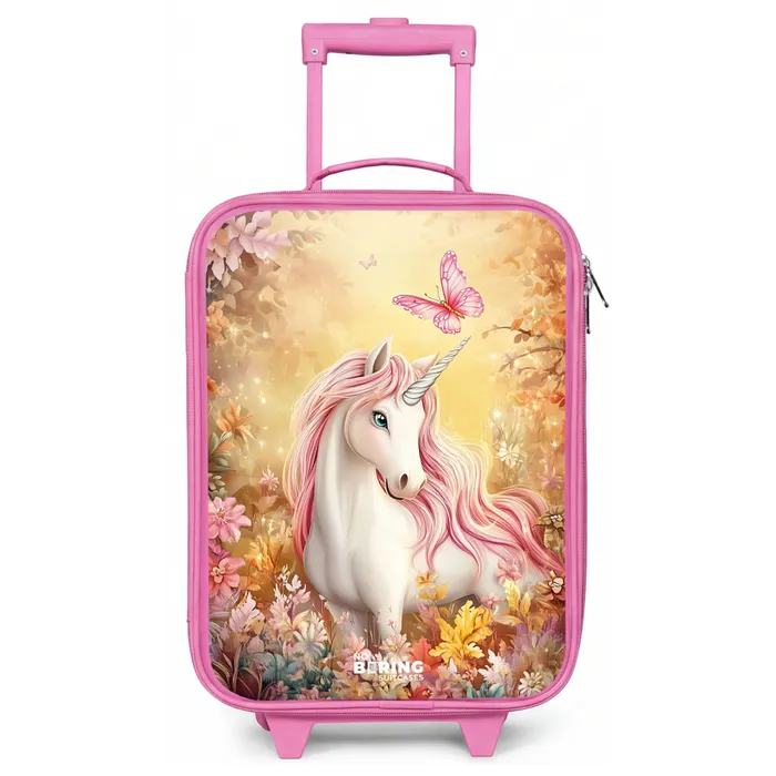 Eenhoorn - Vlinder - Roze - Manen Kinderkoffer - Roze klein -zz3dotto