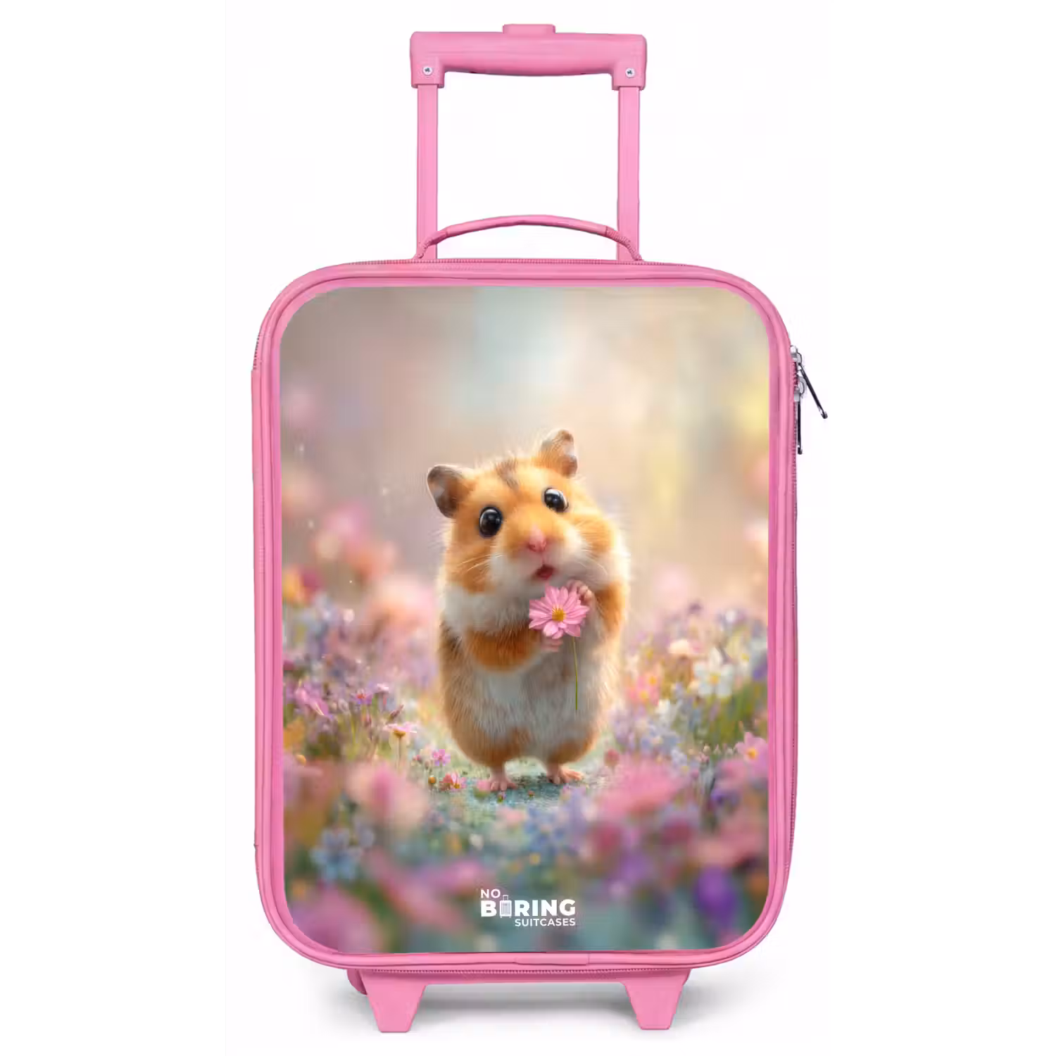 Hamster - Bloem - Natuur - Dier Kinderkoffer - Roze klein -zz3dotto