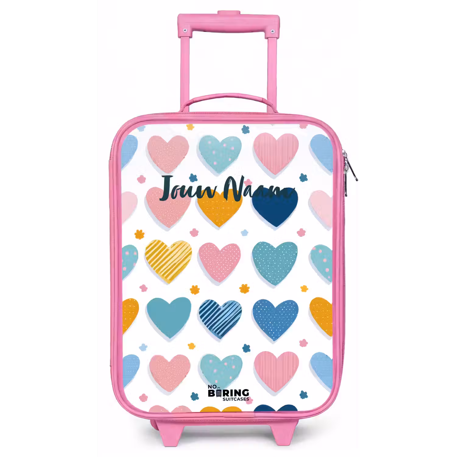 Hartenpatroon Kinderkoffer - Roze klein -zz3dotto