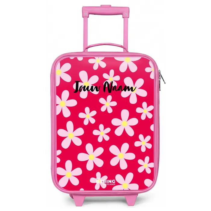 Madeliefjesmania hotpink Kinderkoffer - Roze klein -zz3dotto