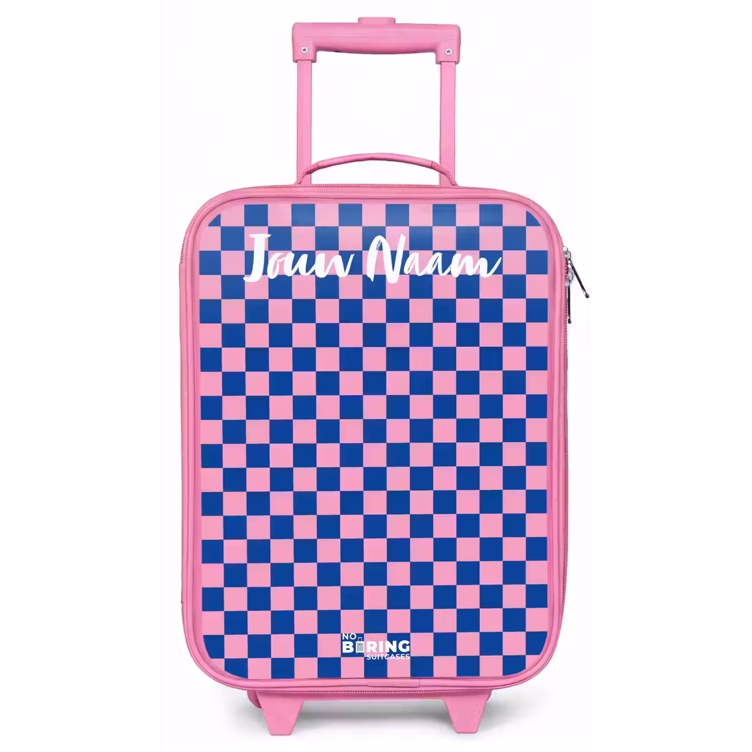 Blokjes - Blauw - Roze Kinderkoffer - Roze klein -zz3dotto