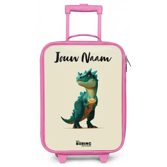 Dino - Dier - Groen Kinderkoffer - Roze klein -zz3dotto