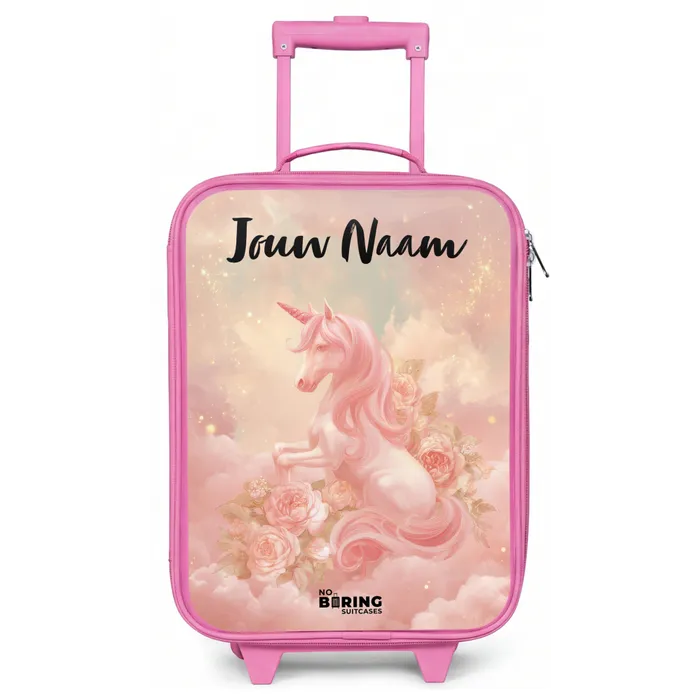 Eenhoorn - Wolken - Roze Kinderkoffer - Roze klein -zz3dotto