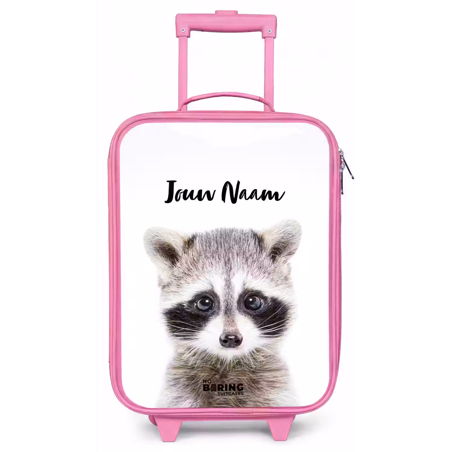 Rachid Racoon Kinderkoffer - Roze klein -zz3dotto