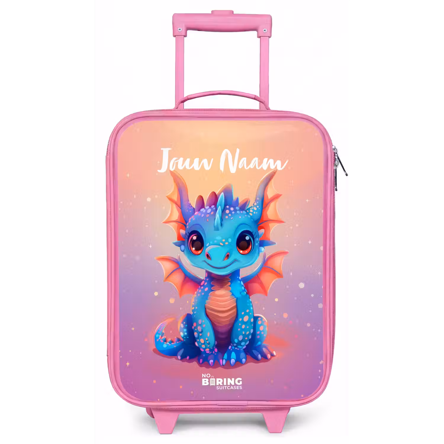 Schattige baby draak Kinderkoffer - Roze klein -zz3dotto