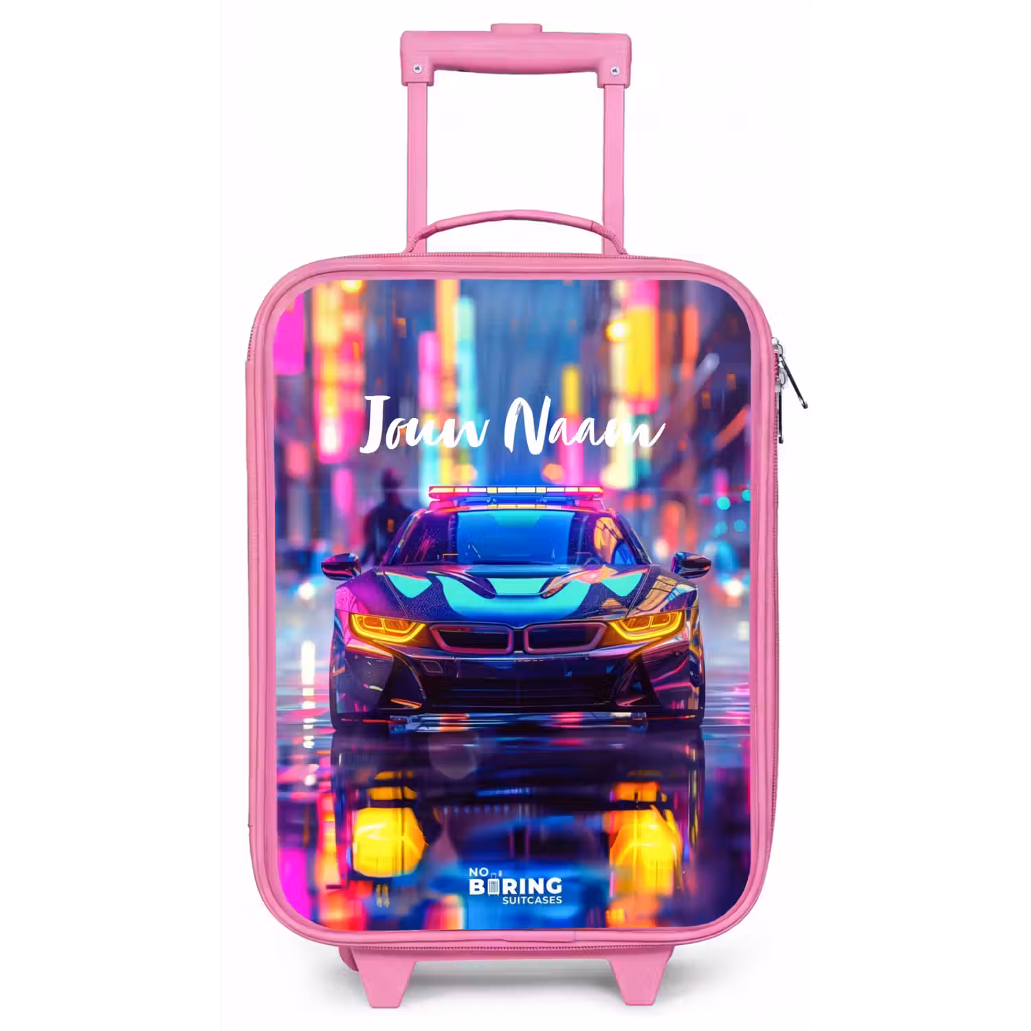Neon nightcar Kinderkoffer - Roze klein -zz3dotto