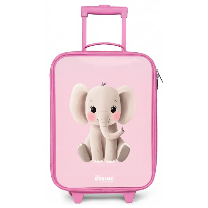 Olifant - Baby - Blosjes - Illustratie Kinderkoffer - Roze klein -zz3dotto
