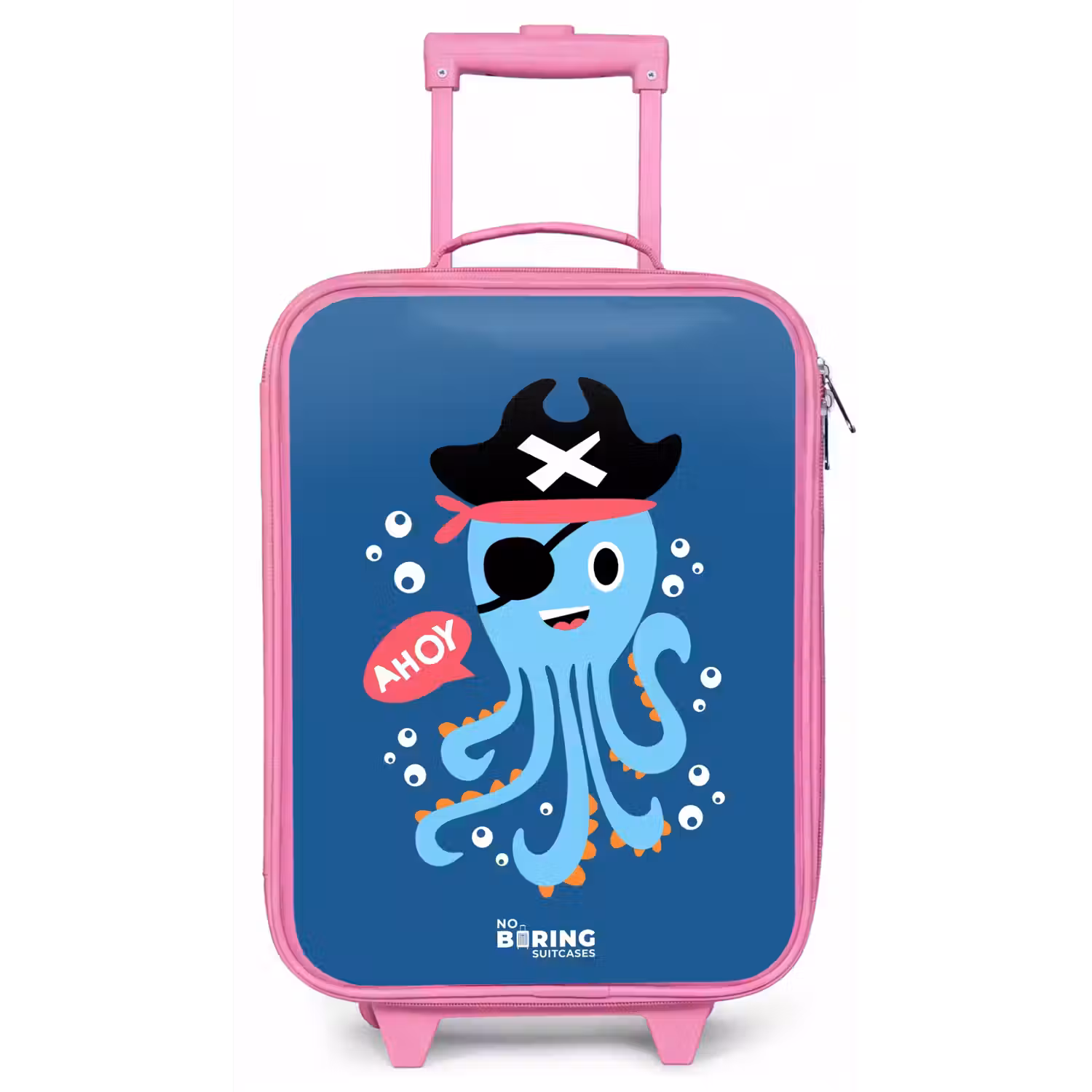 Piraten octopus met een hoed Kinderkoffer - Roze klein -zz3dotto