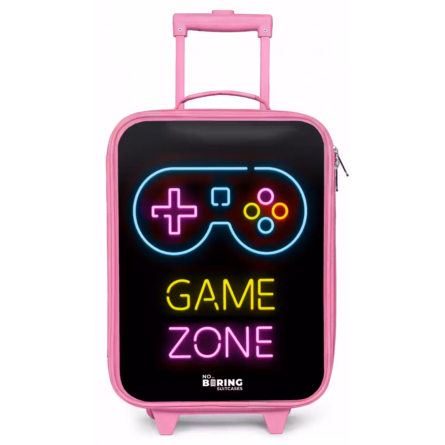 Qoute met neonkleuren Kinderkoffer - Roze klein -zz3dotto