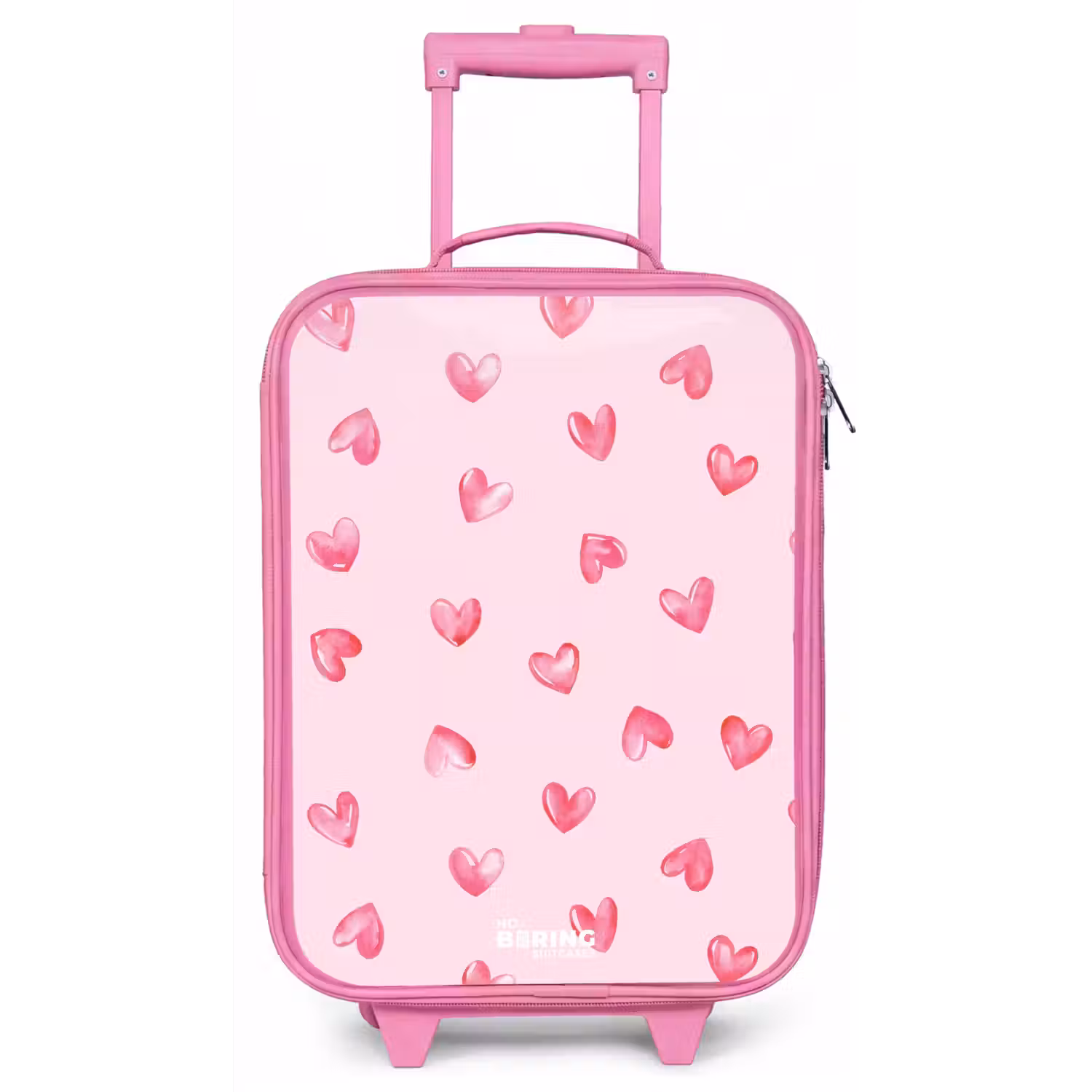 Roze hartjes Kinderkoffer - Roze klein -zz3dotto