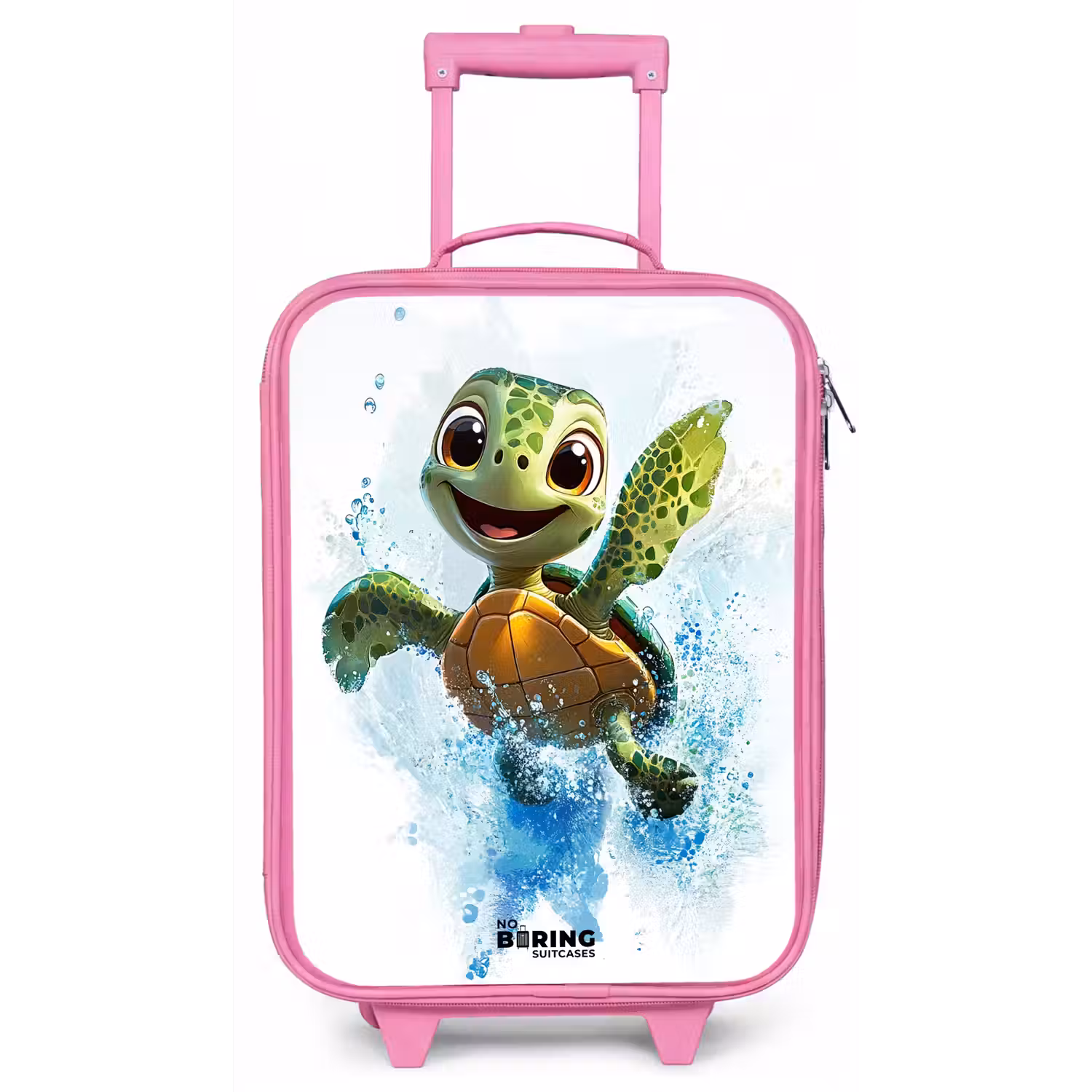 Schildpad - Water - Groen Kinderkoffer - Roze klein -zz3dotto