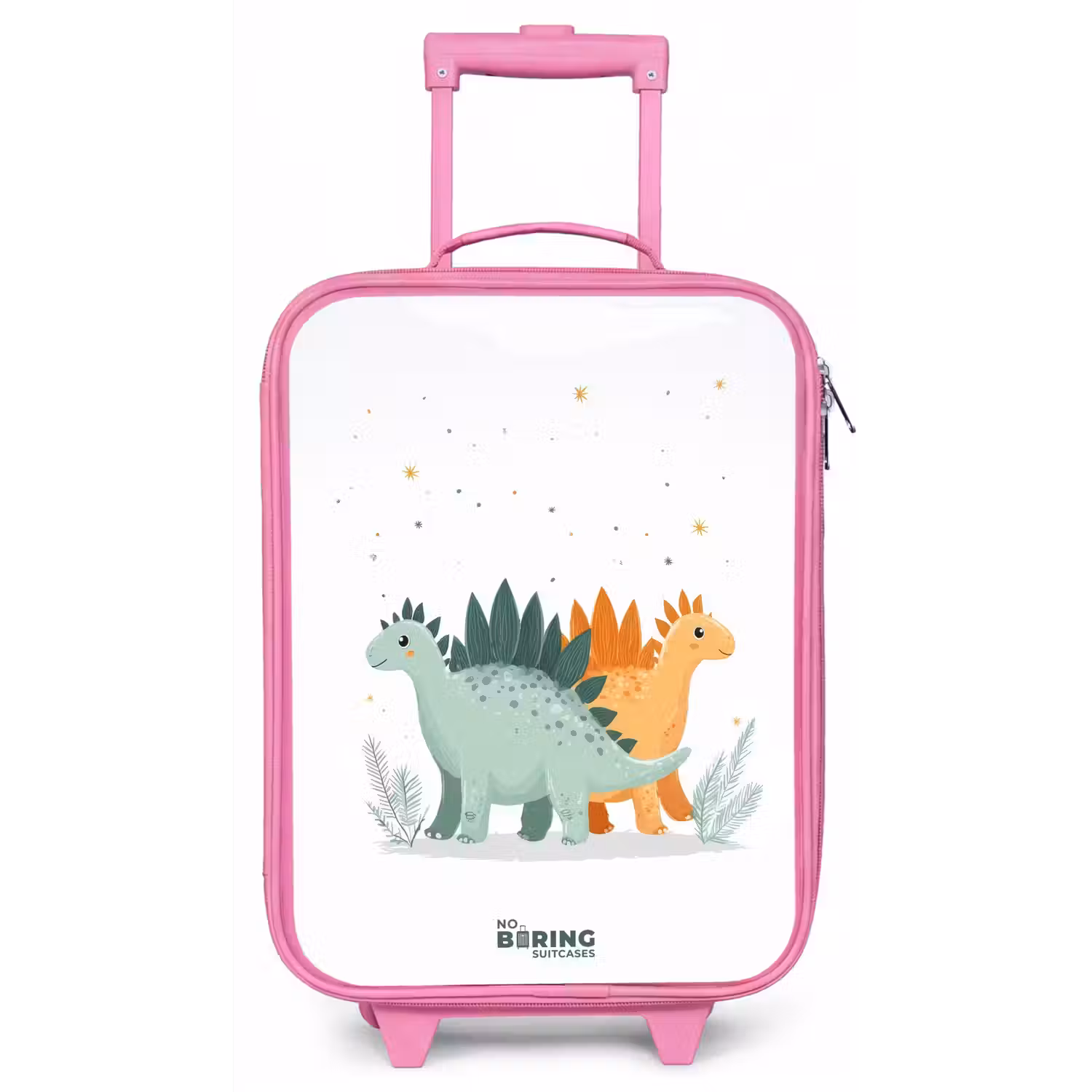 Stegosaurusduo onder sterrenregen Kinderkoffer - Roze klein -zz3dotto
